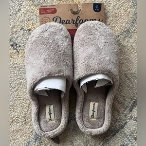 Dearfoams Pewter Slippers - size 9/10